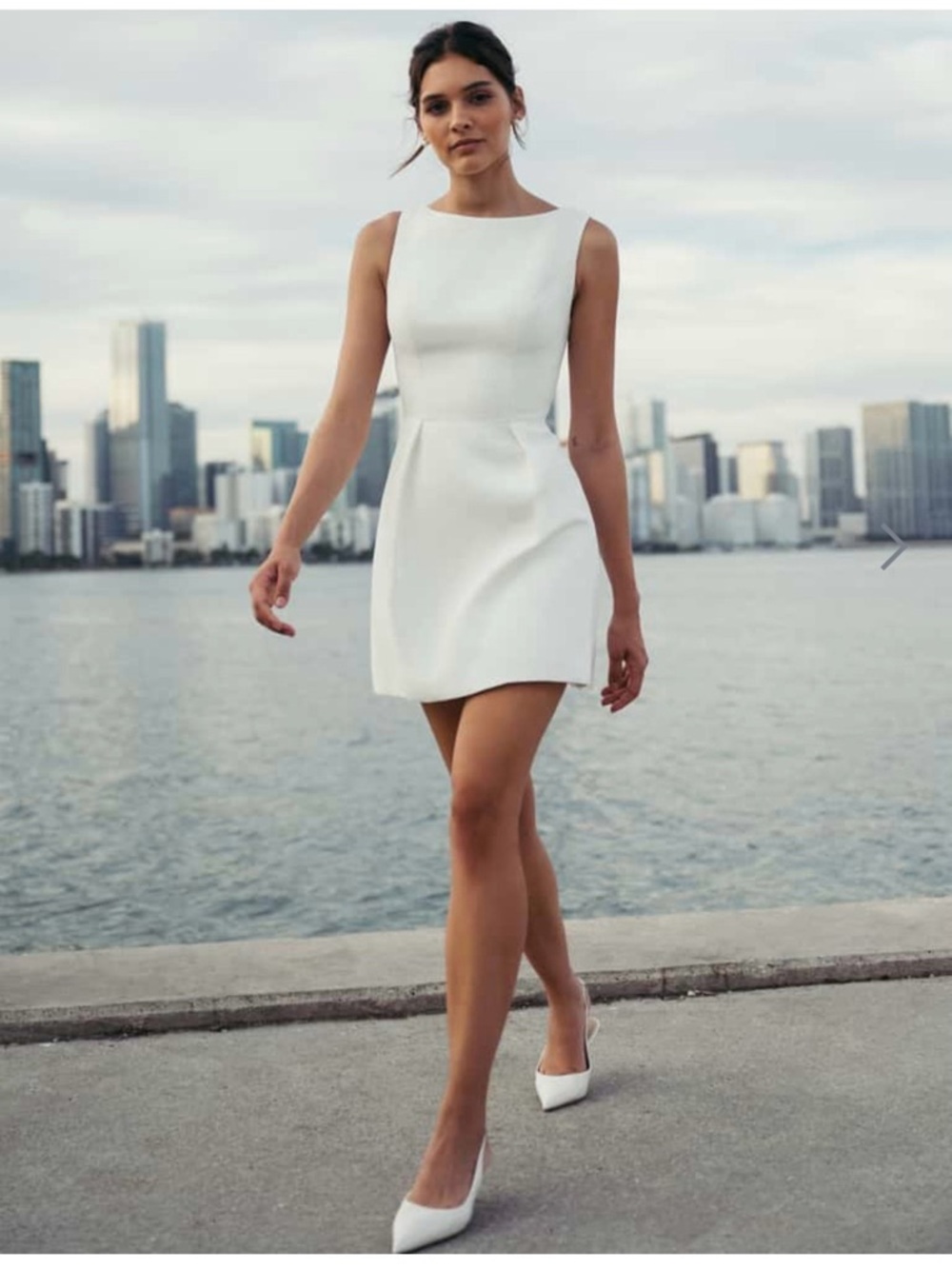 Jenny Yoo Jessica mini little white dress